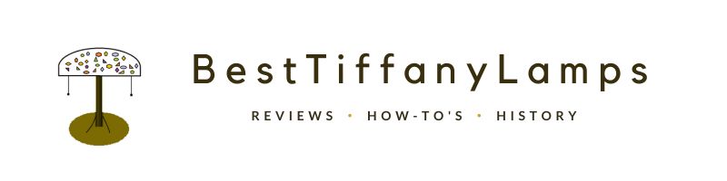 The logo and site tagline of BestTiffanyLamps.com. The site tagline highlights that BestTiffanyLamps.com is dedicated to Tiffany Lamp History, Tiffany Lamp How-To's and Tiffany Lamp Reviews