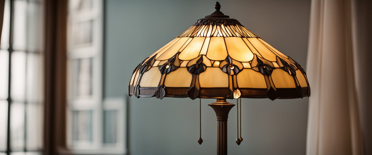 AI Image of Antique Tiffany Floor Lamp