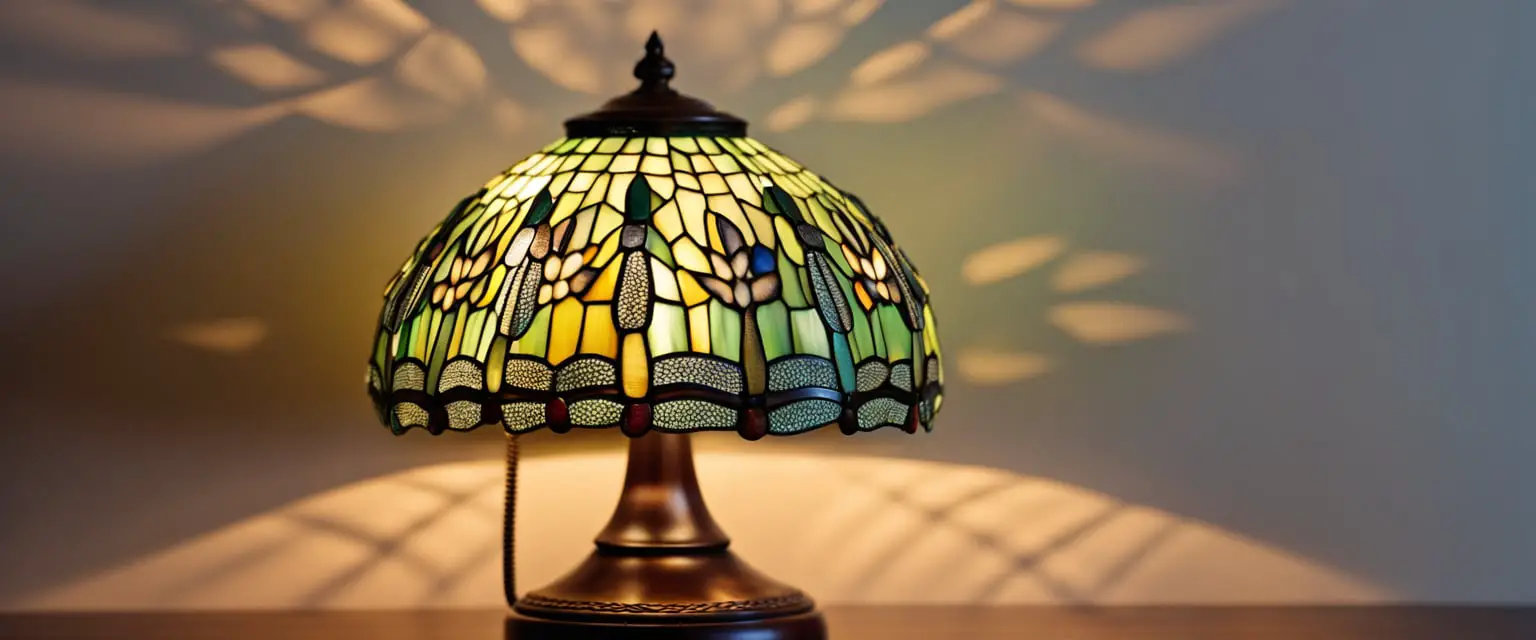 AI image depicting an Original Tiffany Dragonfly Lamp